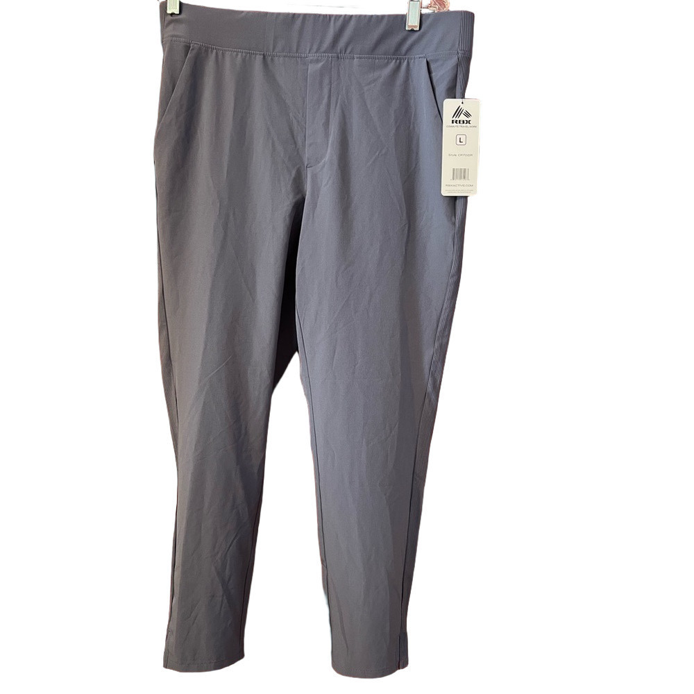 RBX Gray Chinos Smart Casual Pants Everyday Travel Comfortable L